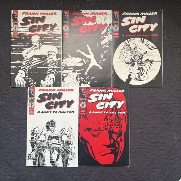Frank Miller Other - Sin City A Dame To Kill For (1993) Dark Horse Comic Set #1-3, 5 & 6 Frank Miller